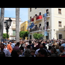 Blick über den Plaza de la Constitución auf das Rathaus